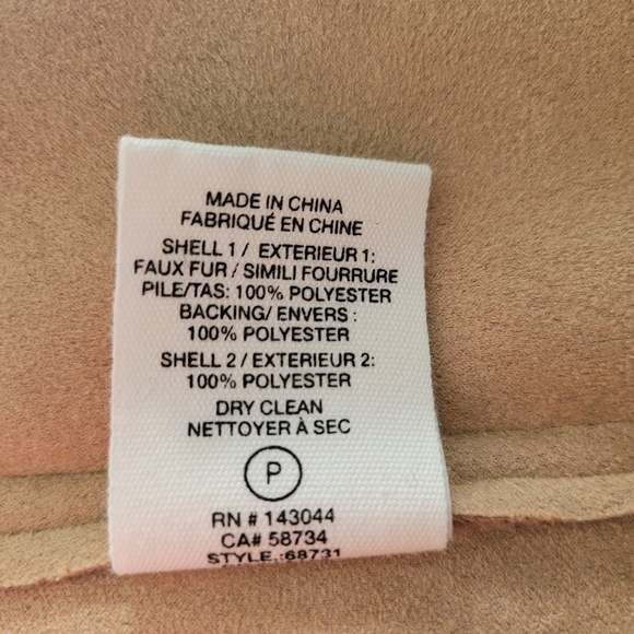  AVEC LES FILLES TOAST TEDDY FAUX FUR TRUCKER COAT SZ XS - Picture 6 of 9